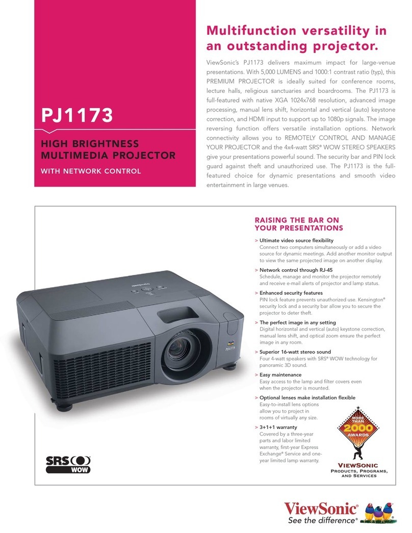 ViewSonic PJ1173 - XGA LCD Projector User manual