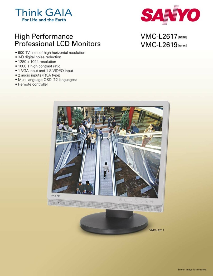Sanyo VMC-L2617 - High Performance Professional 17" LCD... User manual Sanyo VMC-L2617 - High Performance Professional 17" LCD... User manual