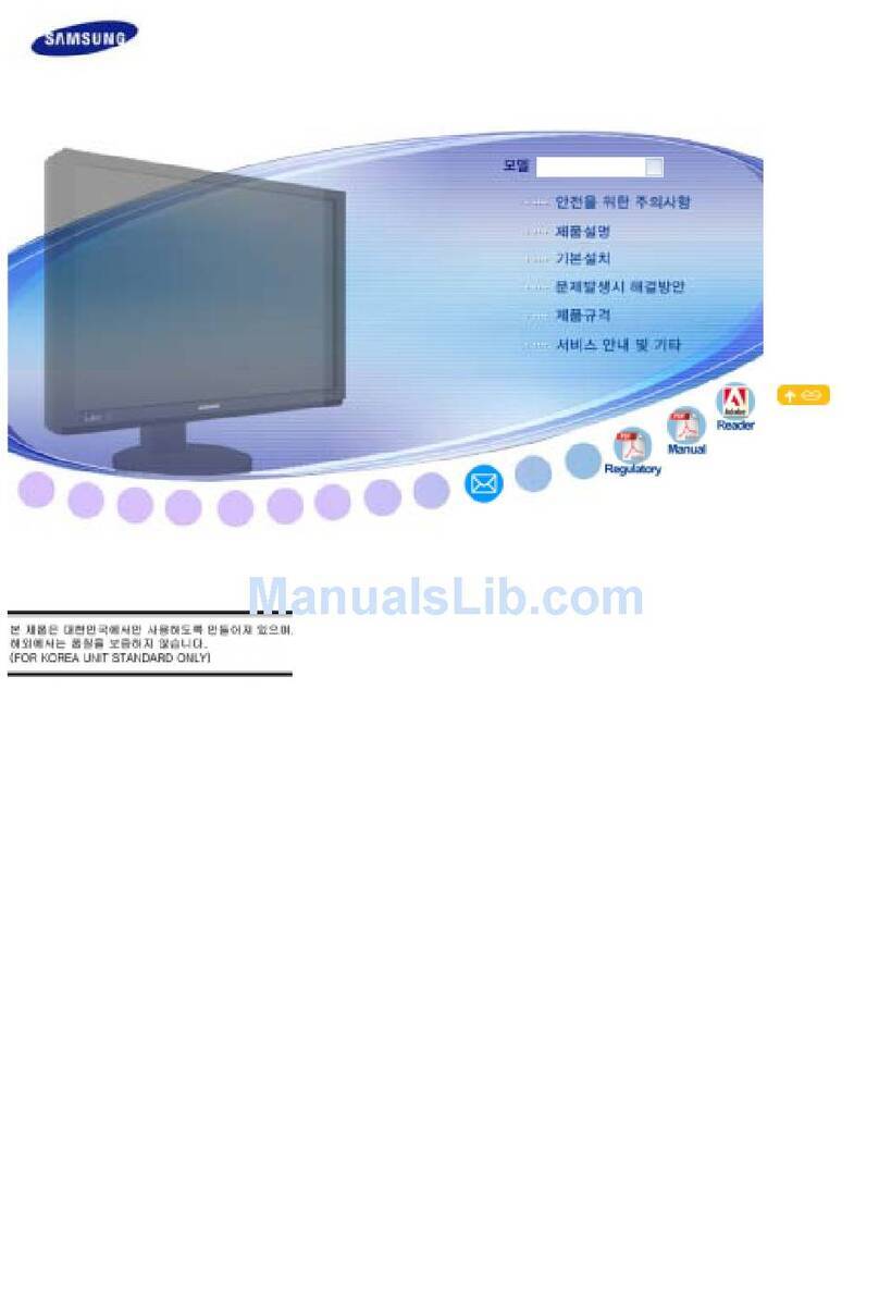 Samsung XL30 - SyncMaster - 30" LCD Monitor User manual