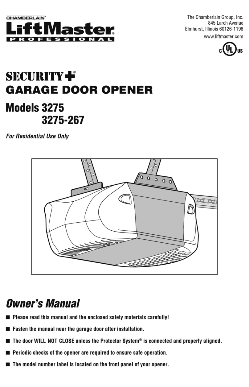 Chamberlain LIFTMASTER 3275 owner's manual