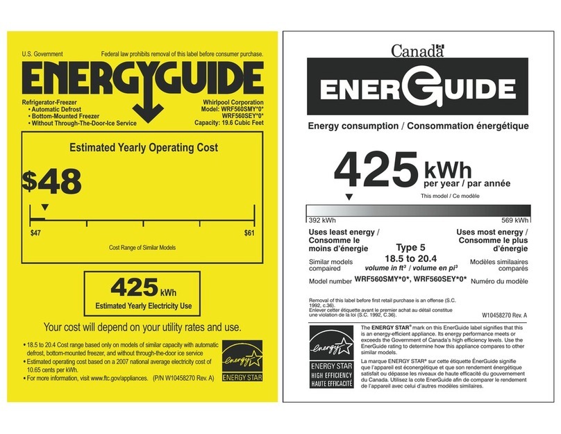 Whirlpool WRF560SEYB Energy guide