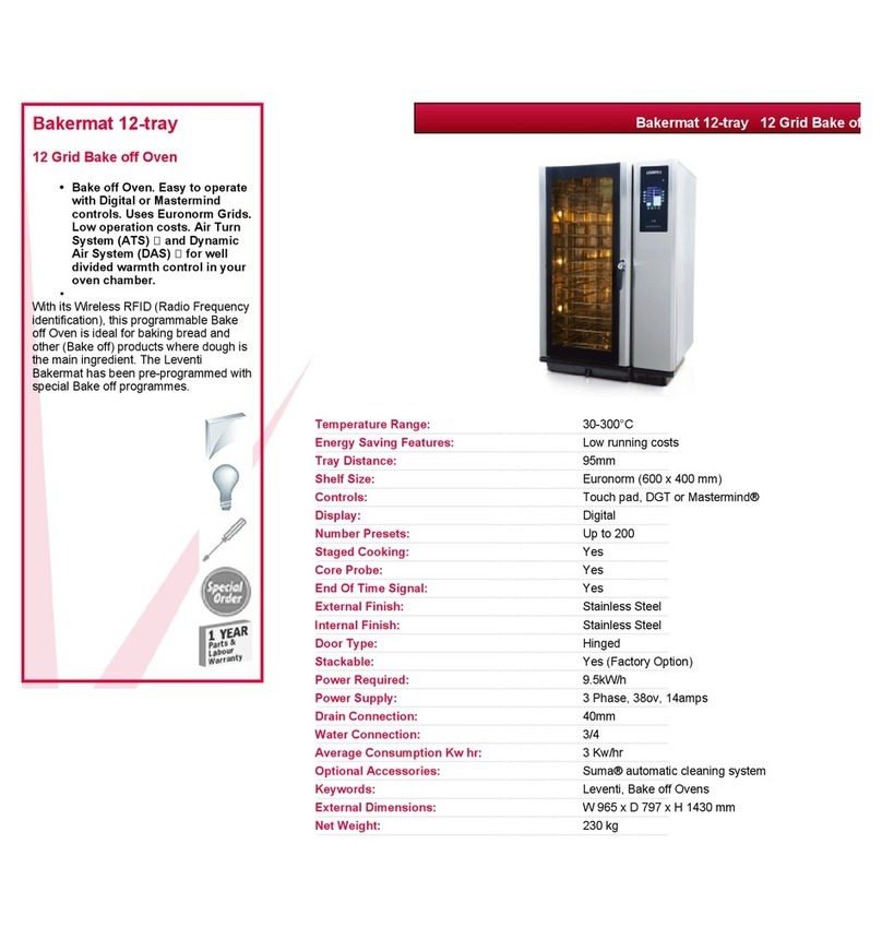 Leventi BAKERMAT 12-TRAY datasheet