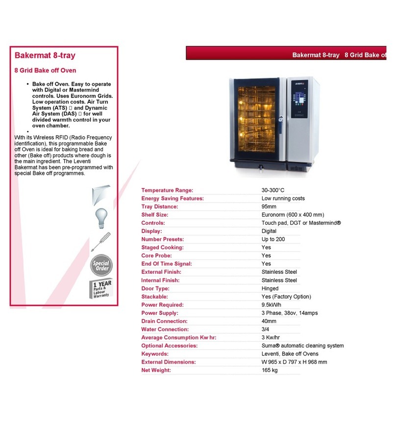 Leventi BAKERMAT 8-TRAY User manual Leventi BAKERMAT 8-TRAY User manual