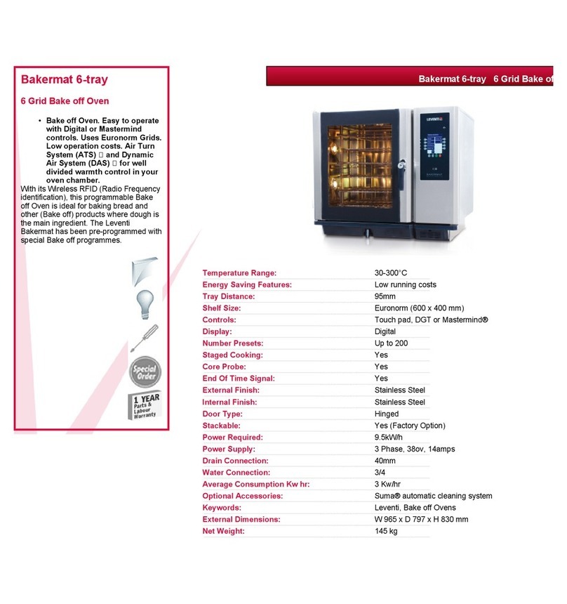 Leventi BAKERMAT 6-TRAY User manual Leventi BAKERMAT 6-TRAY User manual
