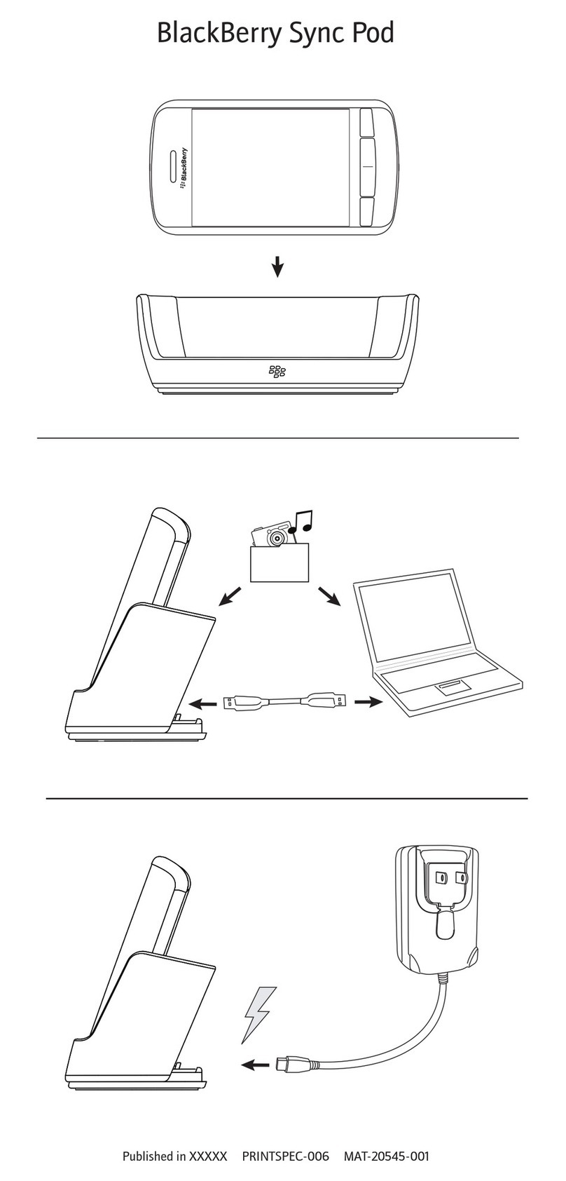 Blackbe;rry 9520 - Charging Pod For Setup guide