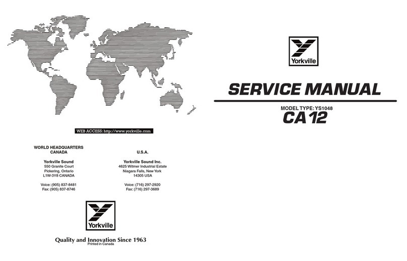 YORKVILLE Coliseum CA12 Service schematics