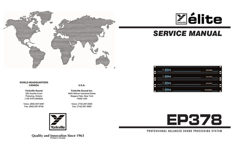YORKVILLE elite EP378 User manual