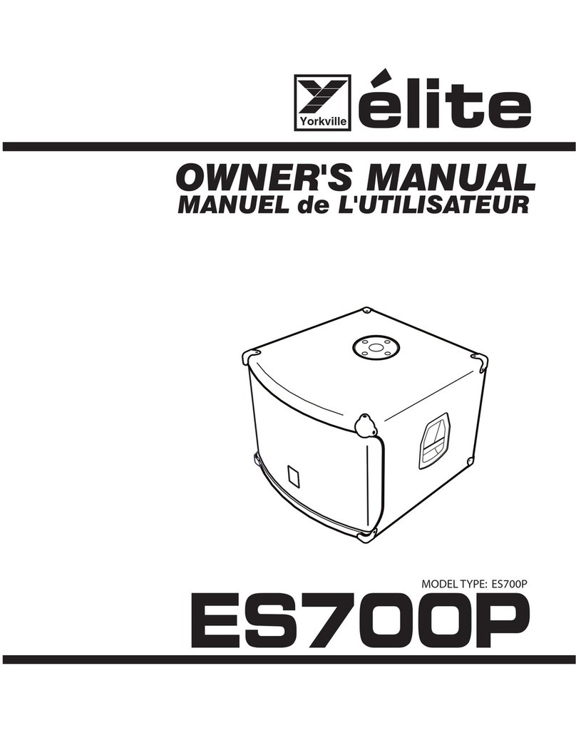 YORKVILLE ES700P - SERVICE owner's manual