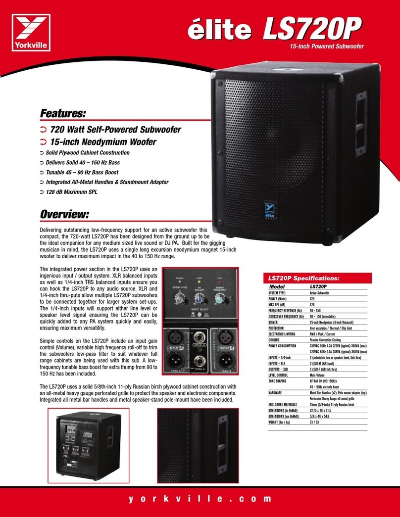 YORKVILLE ELITE LS720P brochure