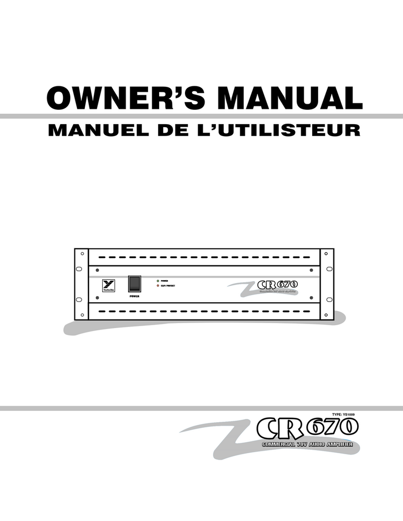 YORKVILLE CR670 owner's manual