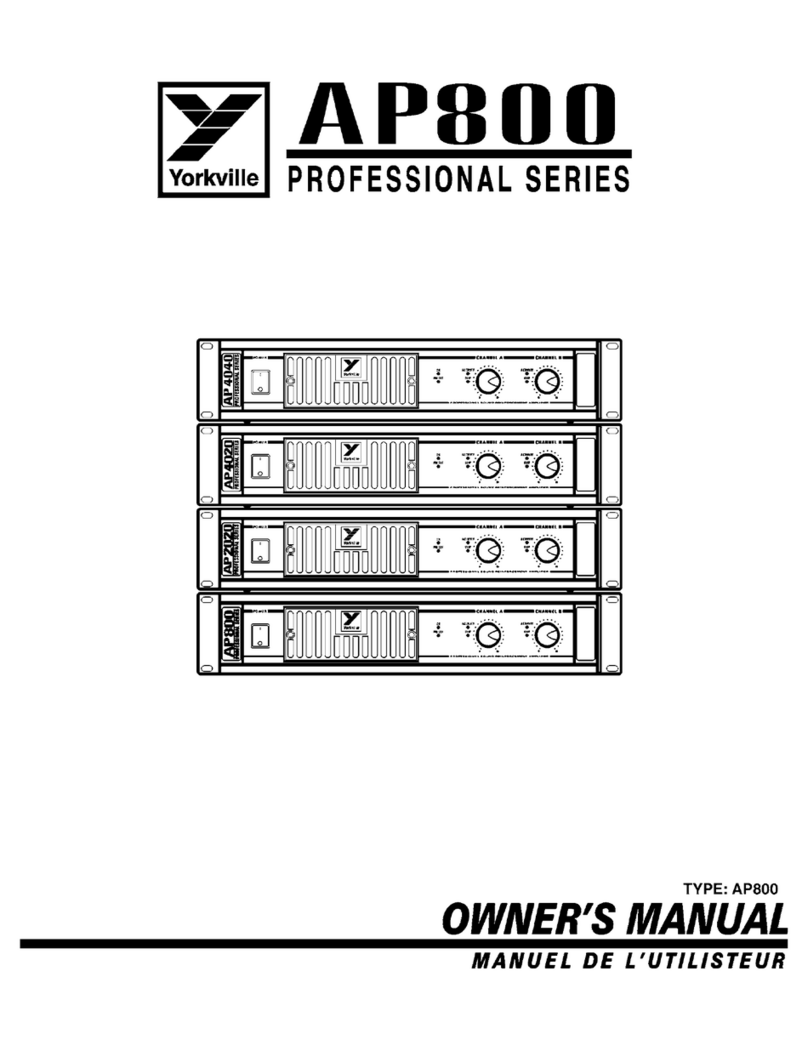 YORKVILLE AP 800 owner's manual