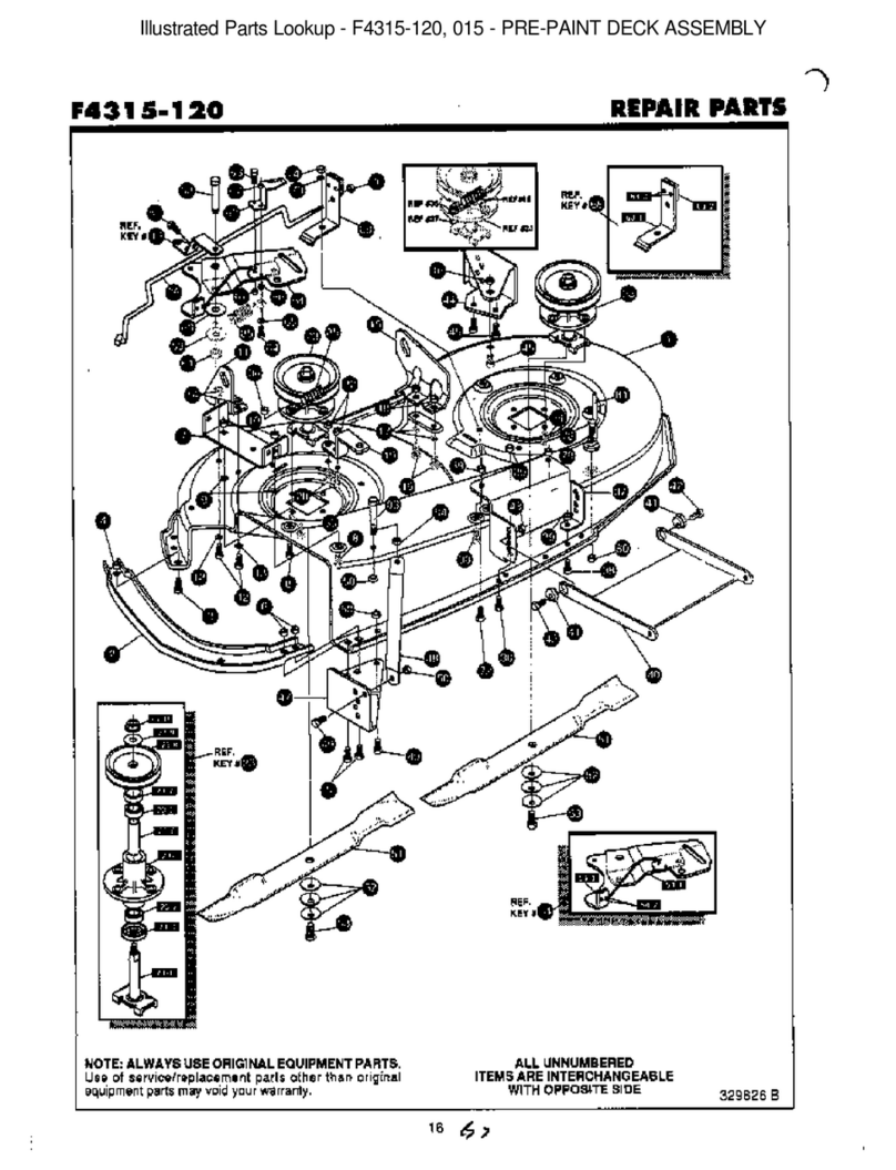 Murray F4315120-DECK Setup guide Murray F4315120-DECK Setup guide