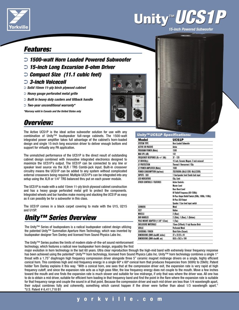 YORKVILLE UCS1P brochure