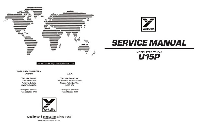 YORKVILLE UNITY U15P User manual
