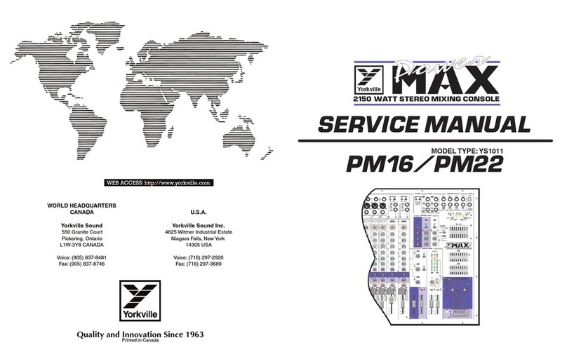 YORKVILLE PowerMAX PM16 Service manual