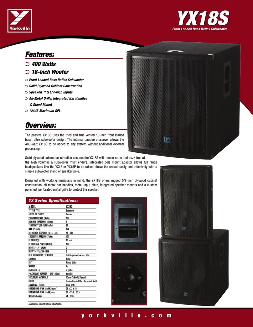 YORKVILLE YX18S brochure