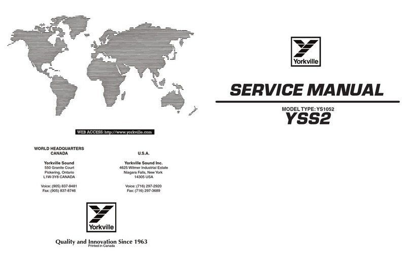 YORKVILLE YSS2 - SERVICE Service manual