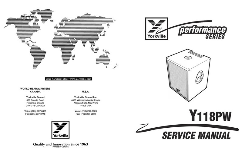 YORKVILLE Y118PW Service manual