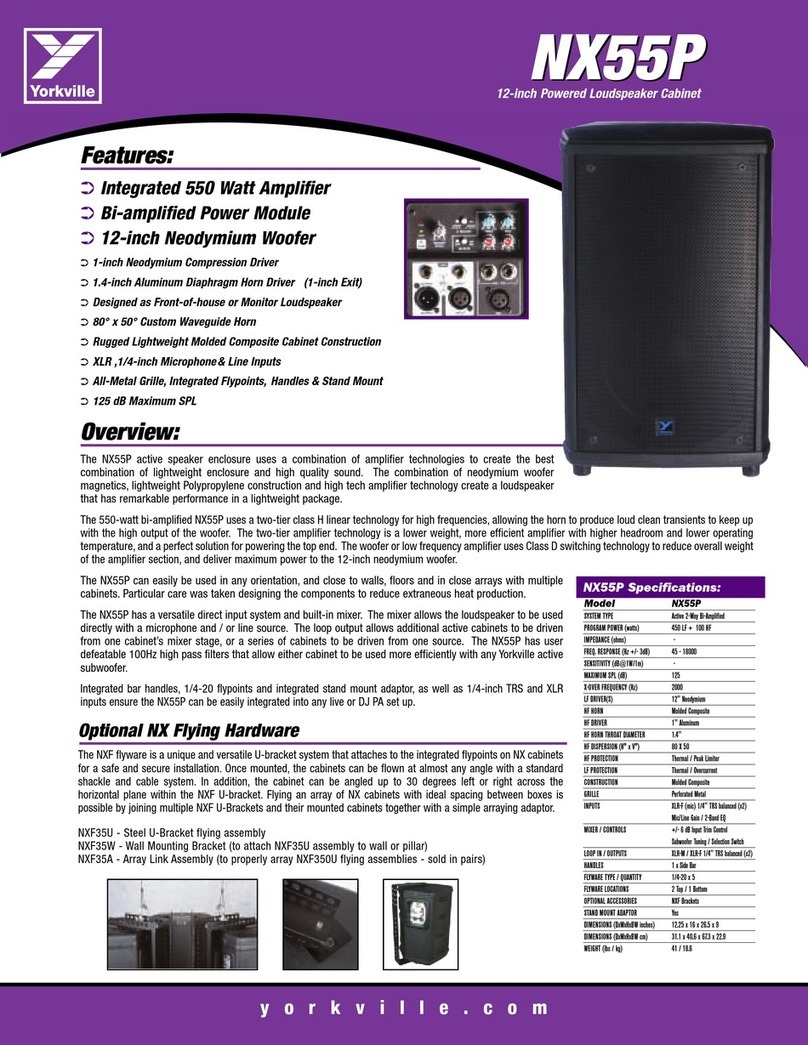 YORKVILLE NX55P Specifications