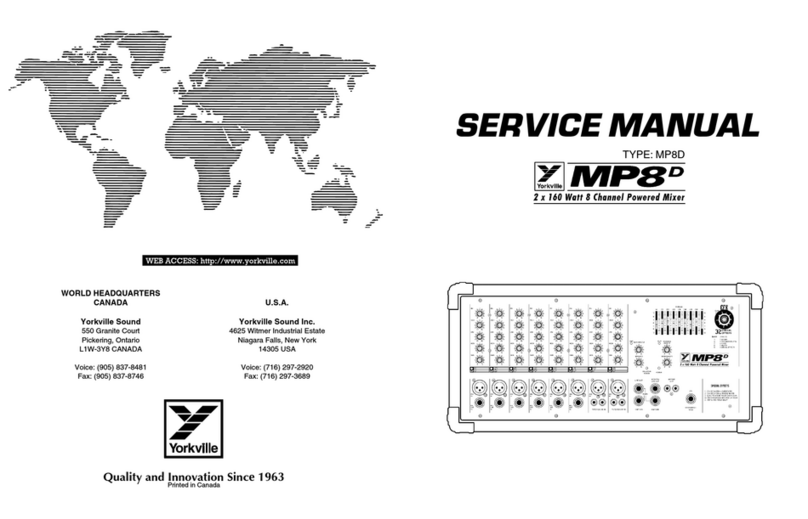 YORKVILLE MP8DDR - SERVICE Service manual