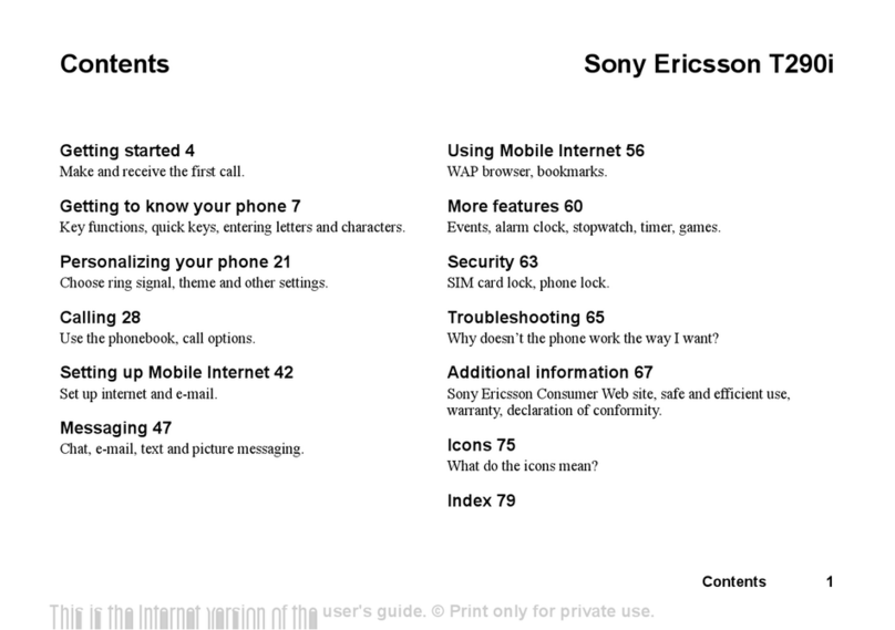 Sony Ericsson T290i User manual