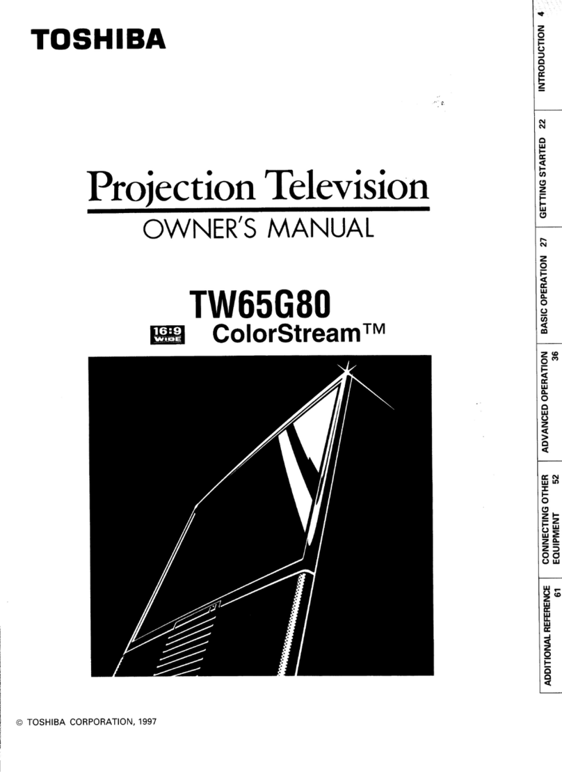 Toshiba ColorStream TW65G80 owner's manual