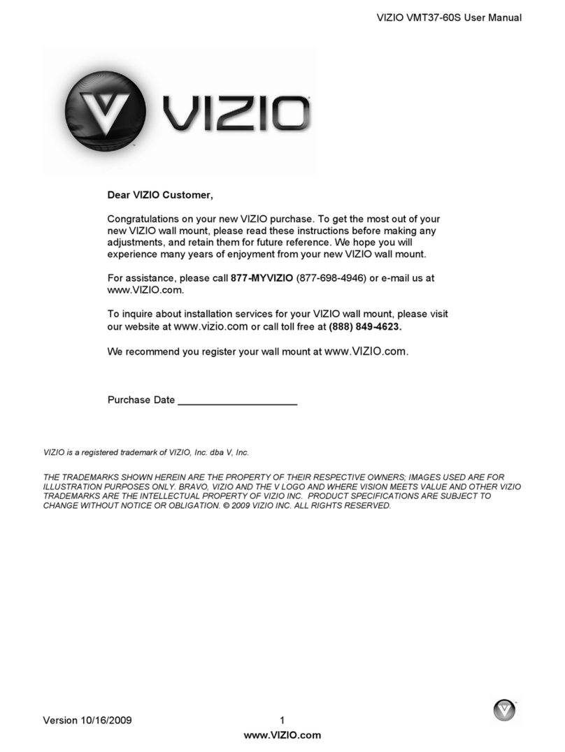 Vizio VMT37-60S User manual