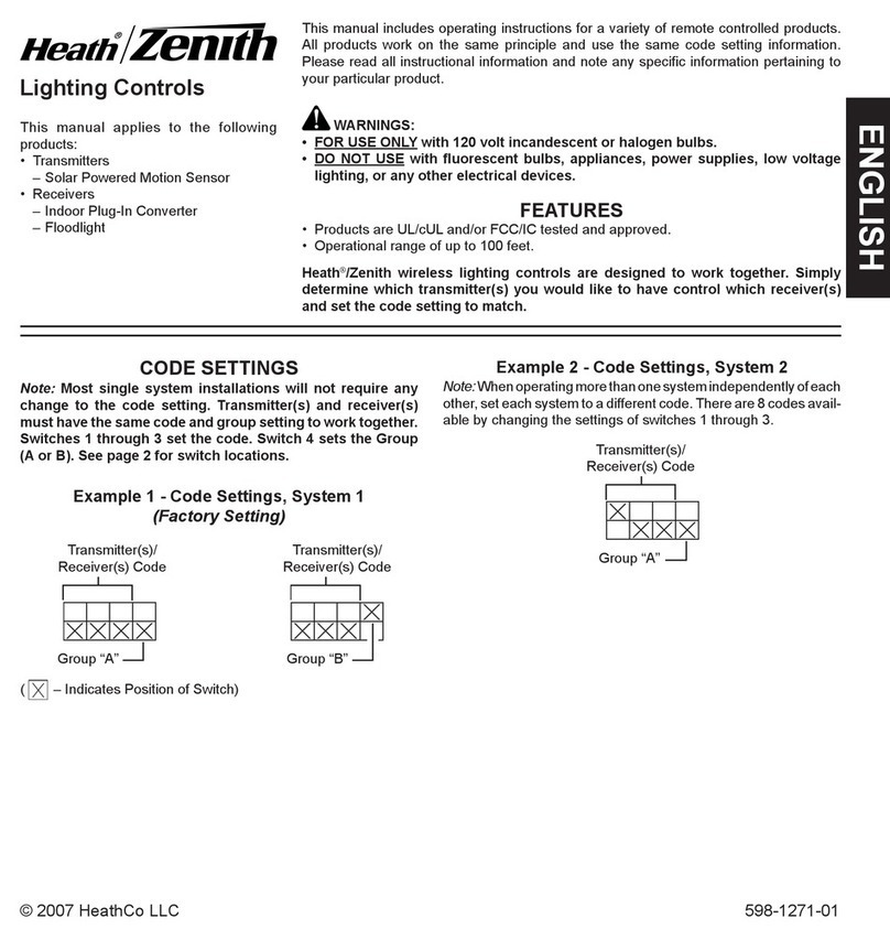 Zenith SL-6037-WH - Heath - Wireless Command user guide