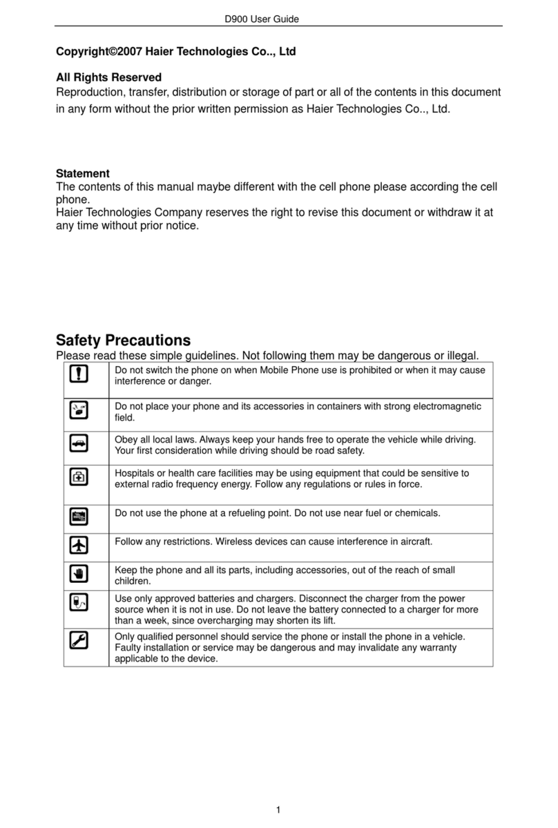 Haier D900 User manual