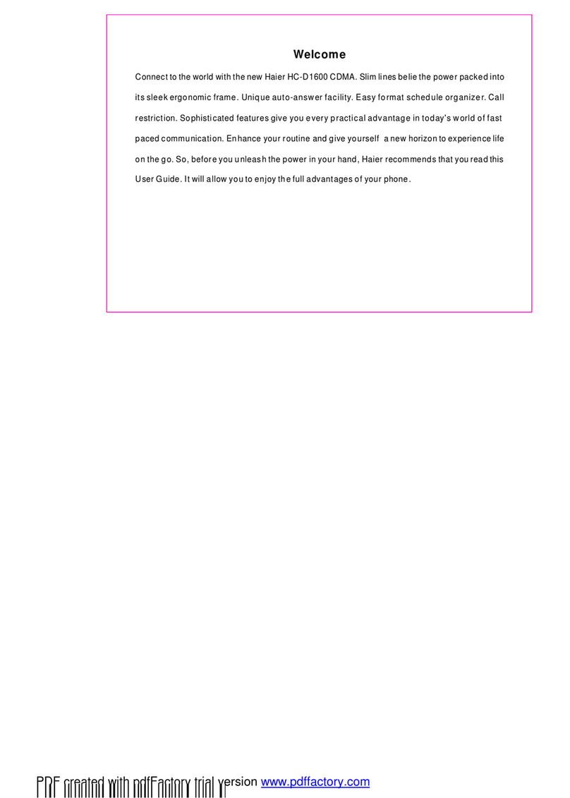 Haier D1600 user manual