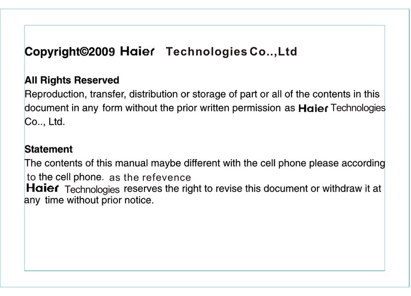 Haier WM200 User manual
