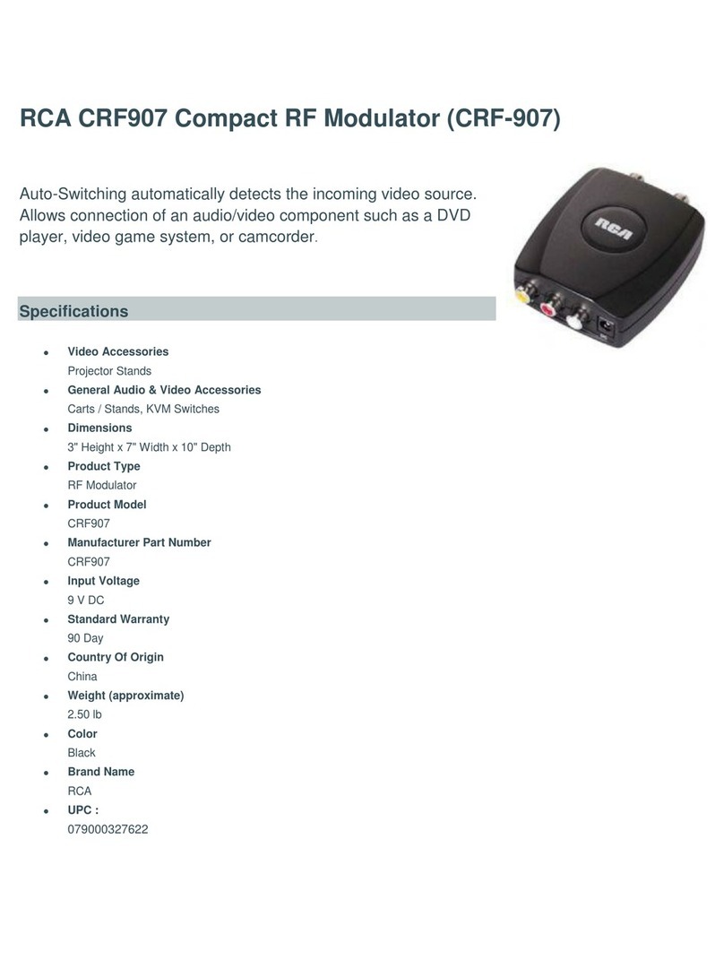 Audiovox CRF907 Specifications