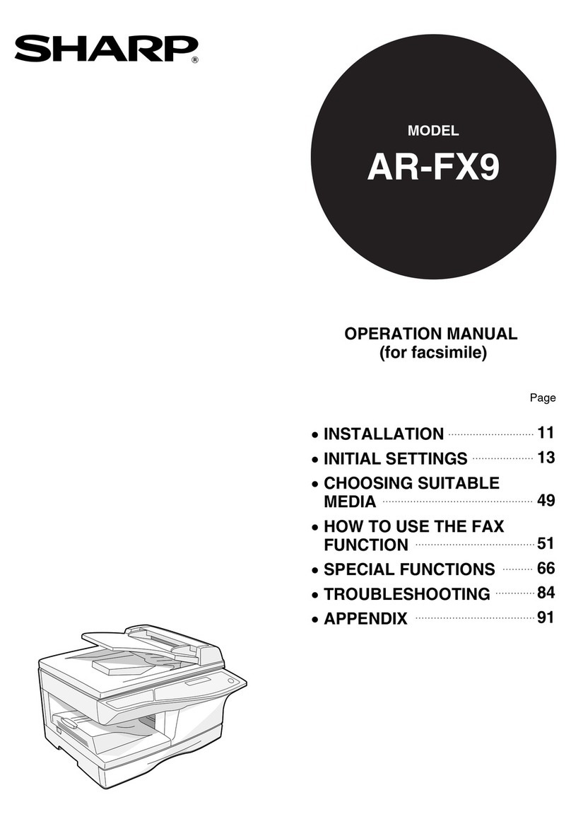 Sharp AR-FX9 - Fax Interface Card User manual Sharp AR-FX9 - Fax Interface Card User manual