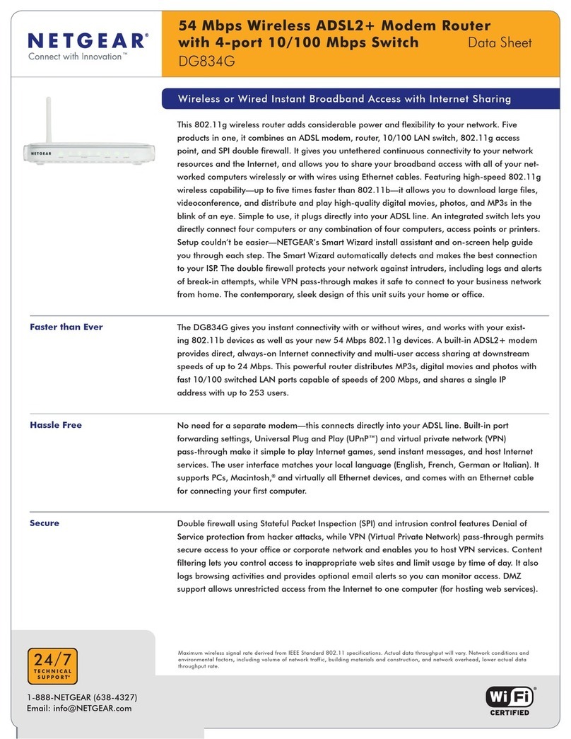 NETGEAR DG834Gv4 - 54 Mbps Wireless ADSL Firewall... datasheet