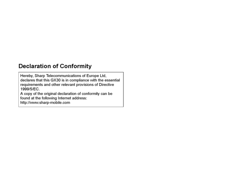 Sharp GX30 User manual