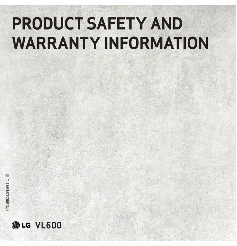 LG VL600 Product safety information