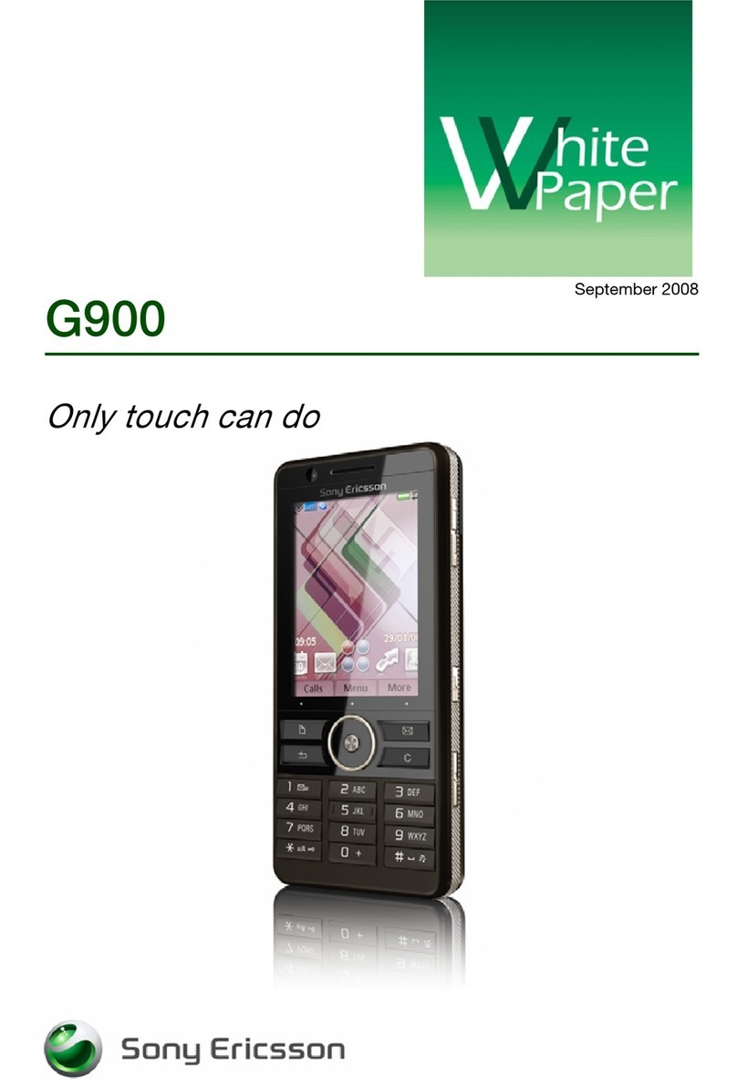 Sony Ericsson G900 Quick reference guide