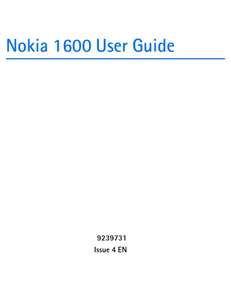 Nokia 1600 - Cell Phone 4 MB User manual Nokia 1600 - Cell Phone 4 MB User manual