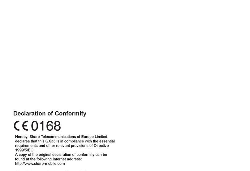 Sharp GX33 User manual Sharp GX33 User manual