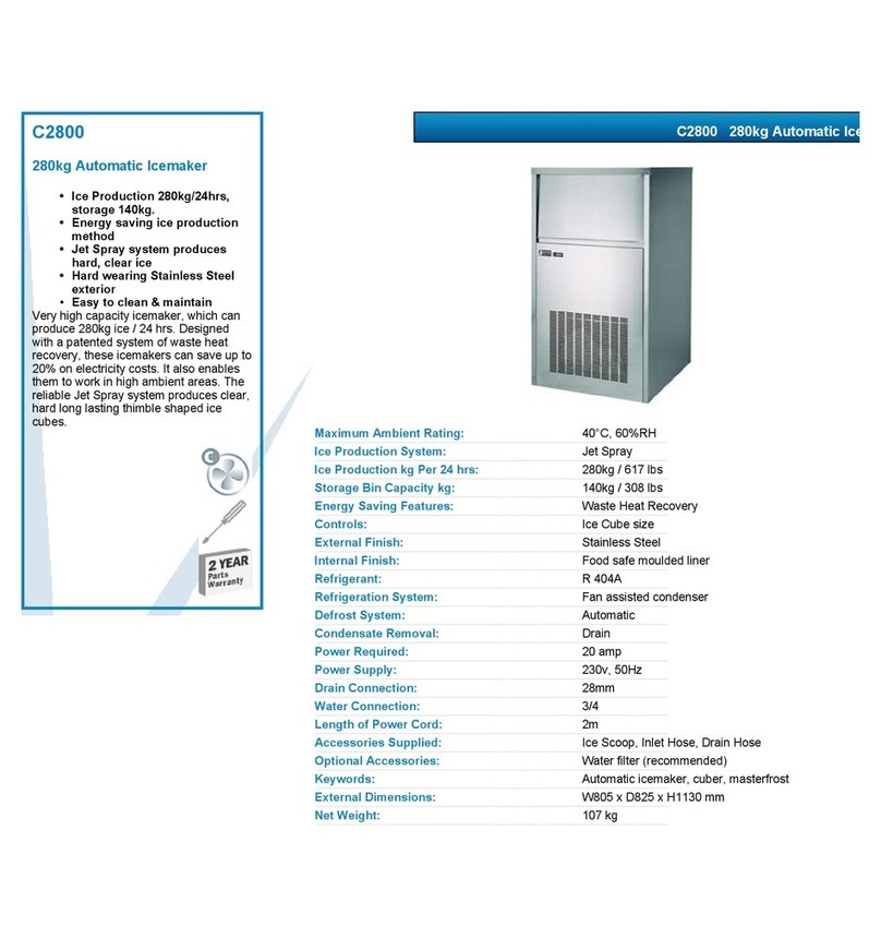 Master Frost C2800 datasheet