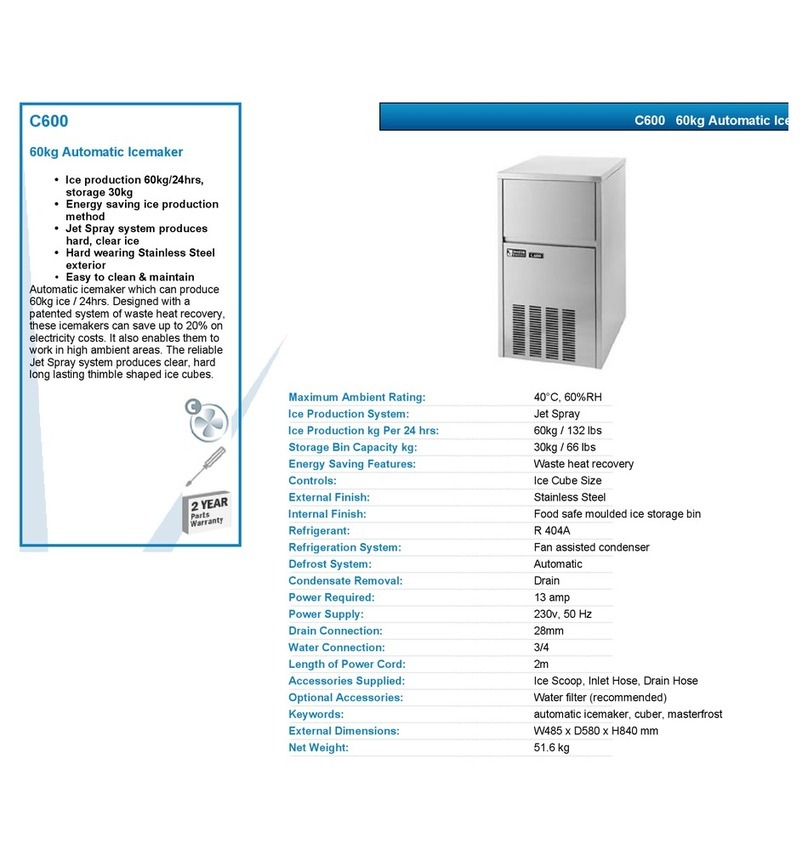 Master Frost C600 datasheet