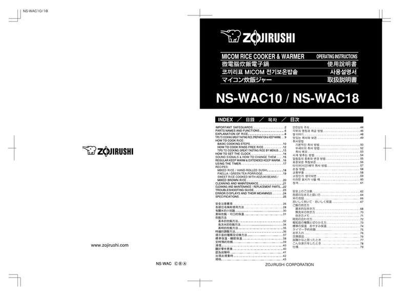 Zojirushi NS-WAC10 operating instructions