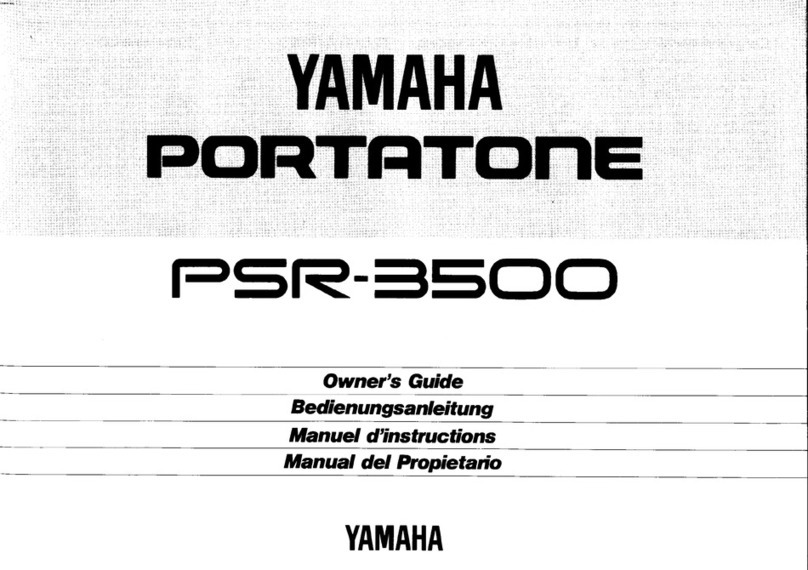 Yamaha PortaTone PSR-3500 User manual