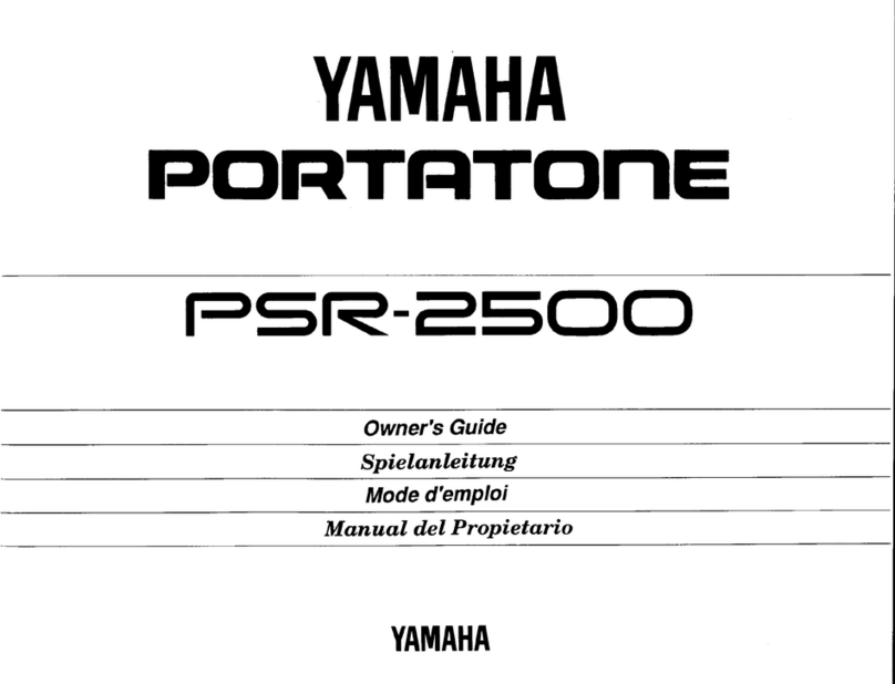 Yamaha PortaTone PSR-2500 owner's guide