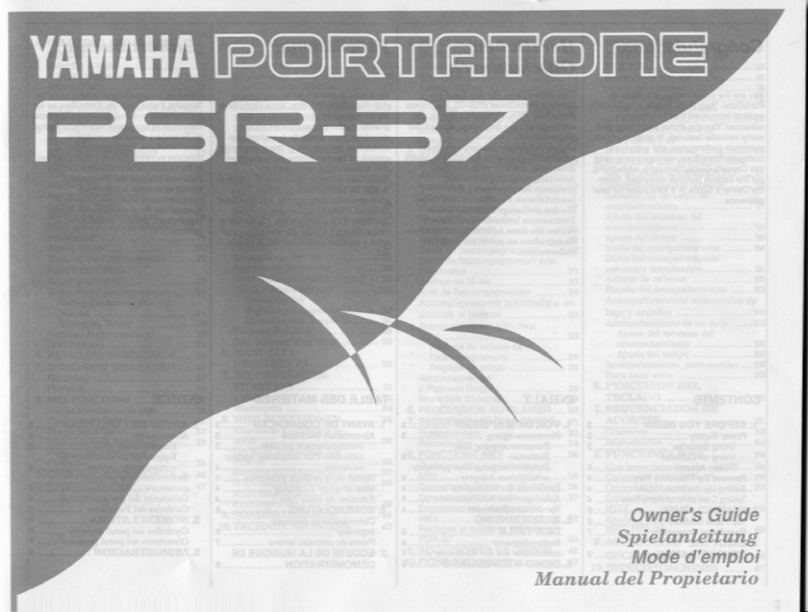 Yamaha Portatone PSR-37 User manual