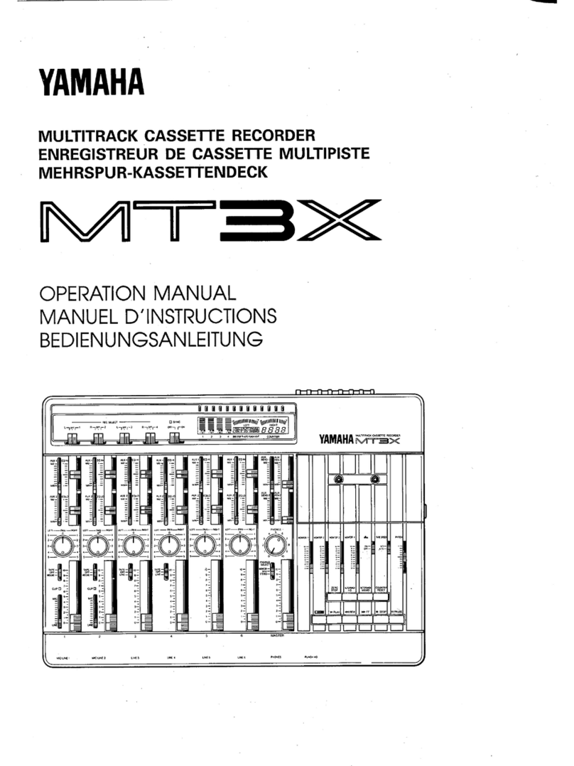 Yamaha MT3X Operation manual