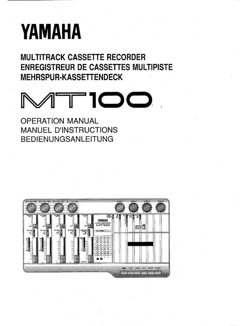 Yamaha MT100 Operation manual