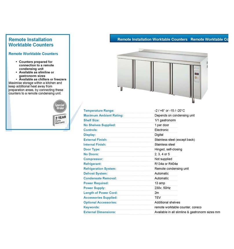 VALERA REMOTE INSTALLATION WORKTABLE COUNTERS Installation