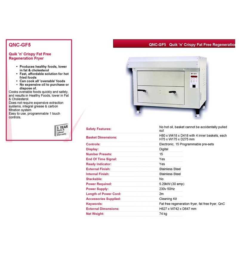 VALERA Quick 'n' Crispy QNC-GF5 datasheet