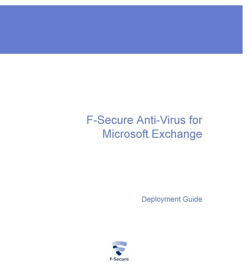 F-SECURE ANTI-VIRUS - FOR MICROSOFT EXCHANGE Quick reference guide F-SECURE ANTI-VIRUS - FOR MICROSOFT EXCHANGE Quick reference guide
